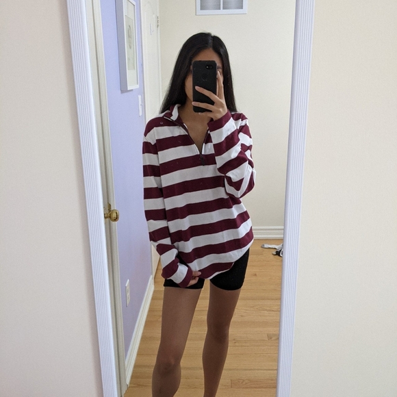 J crew maroon quarter zip - Picture 2 of 2